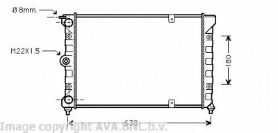 AVA QUALITY COOLING vw2018 -  Радиатор, охлаждение двигателя